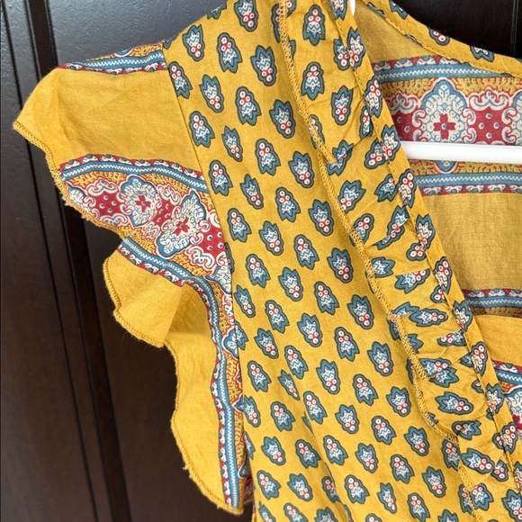 EUC April Cornell Alouette Hostess Dress Yellow Size Medium - Picture 7 of 11